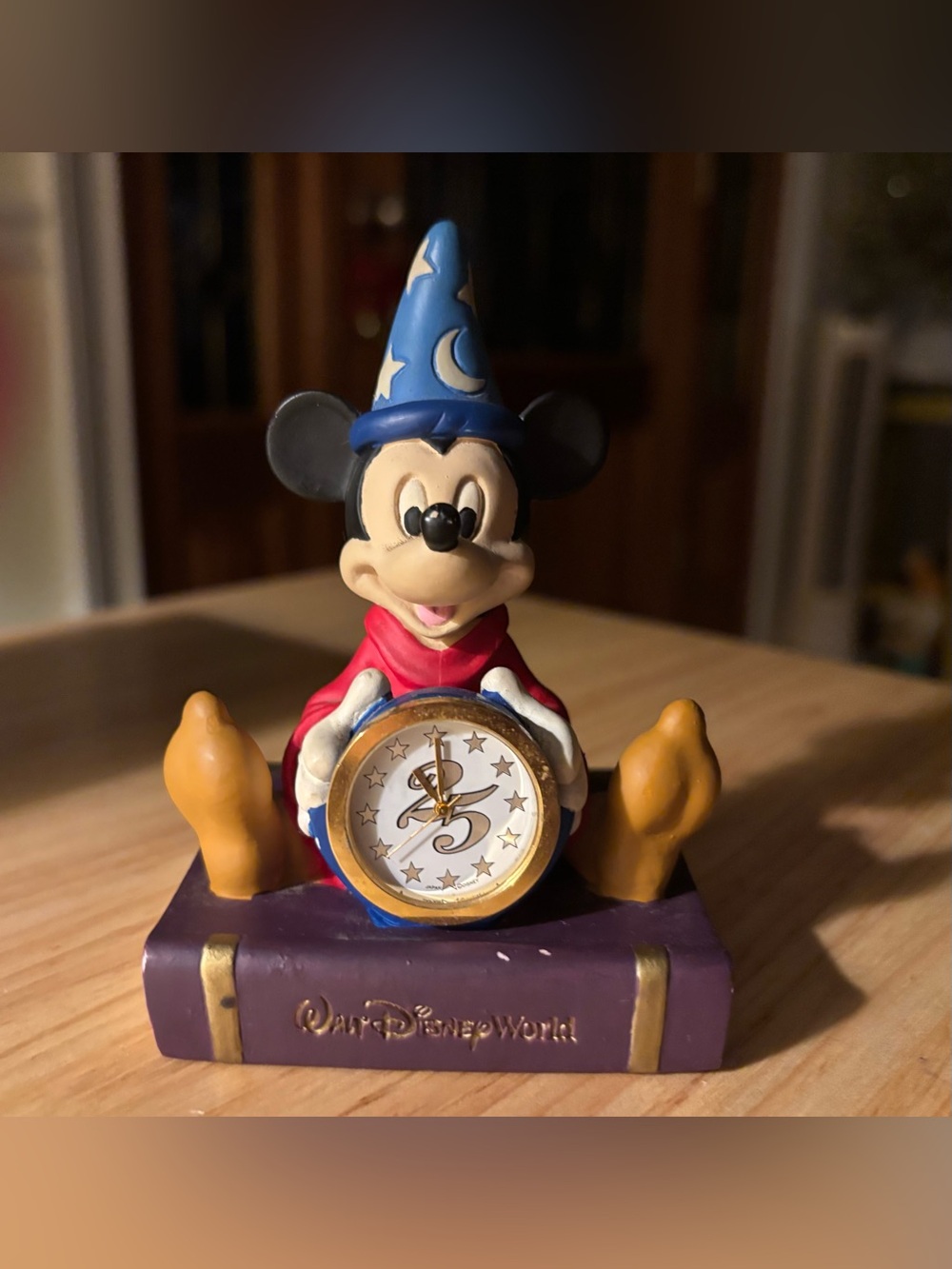 Vintage Disney 25th Anniversary Sorcerer Mickey Mouse Clock